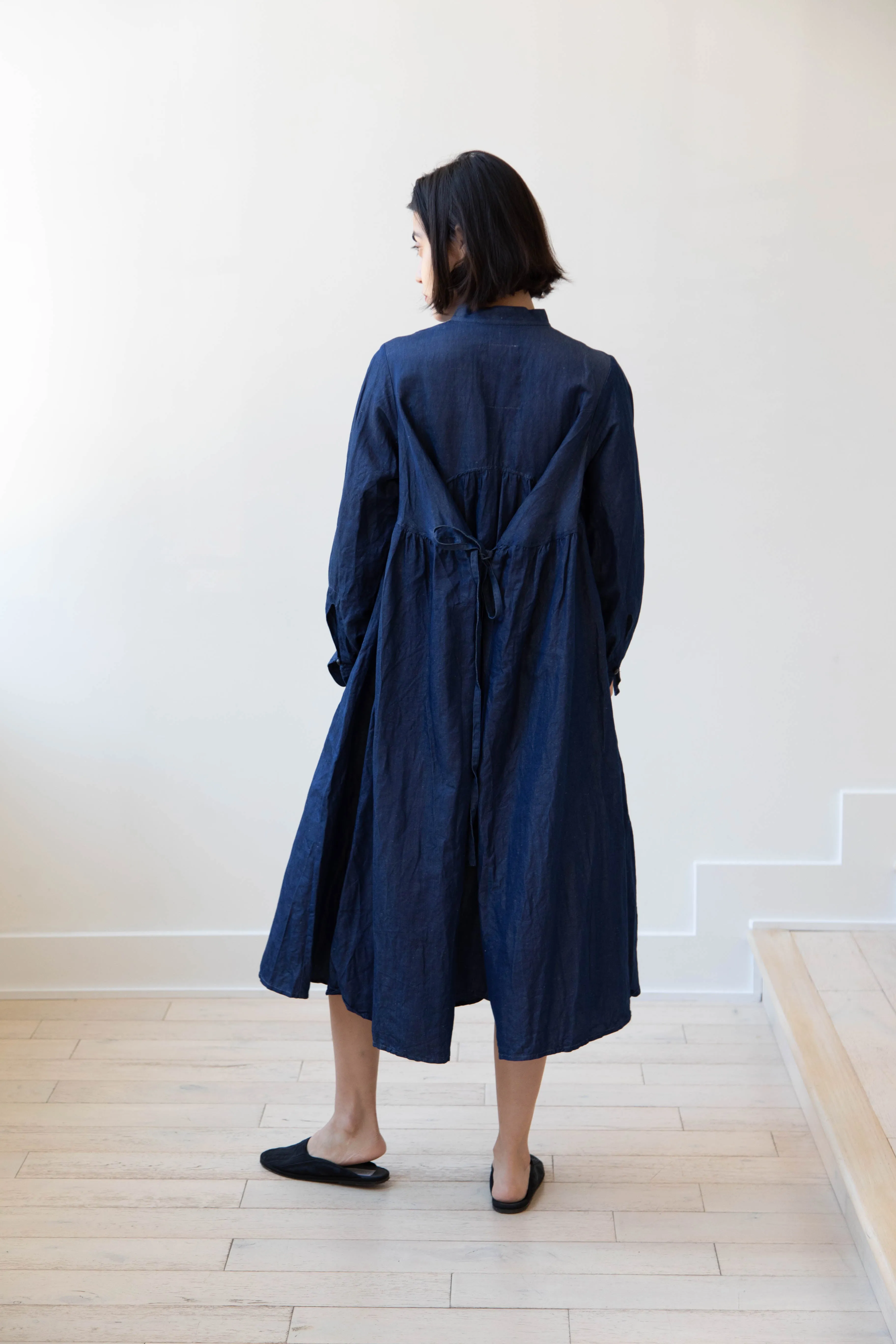 The Last Flower of the Afternoon | Indigo Shirt Dress