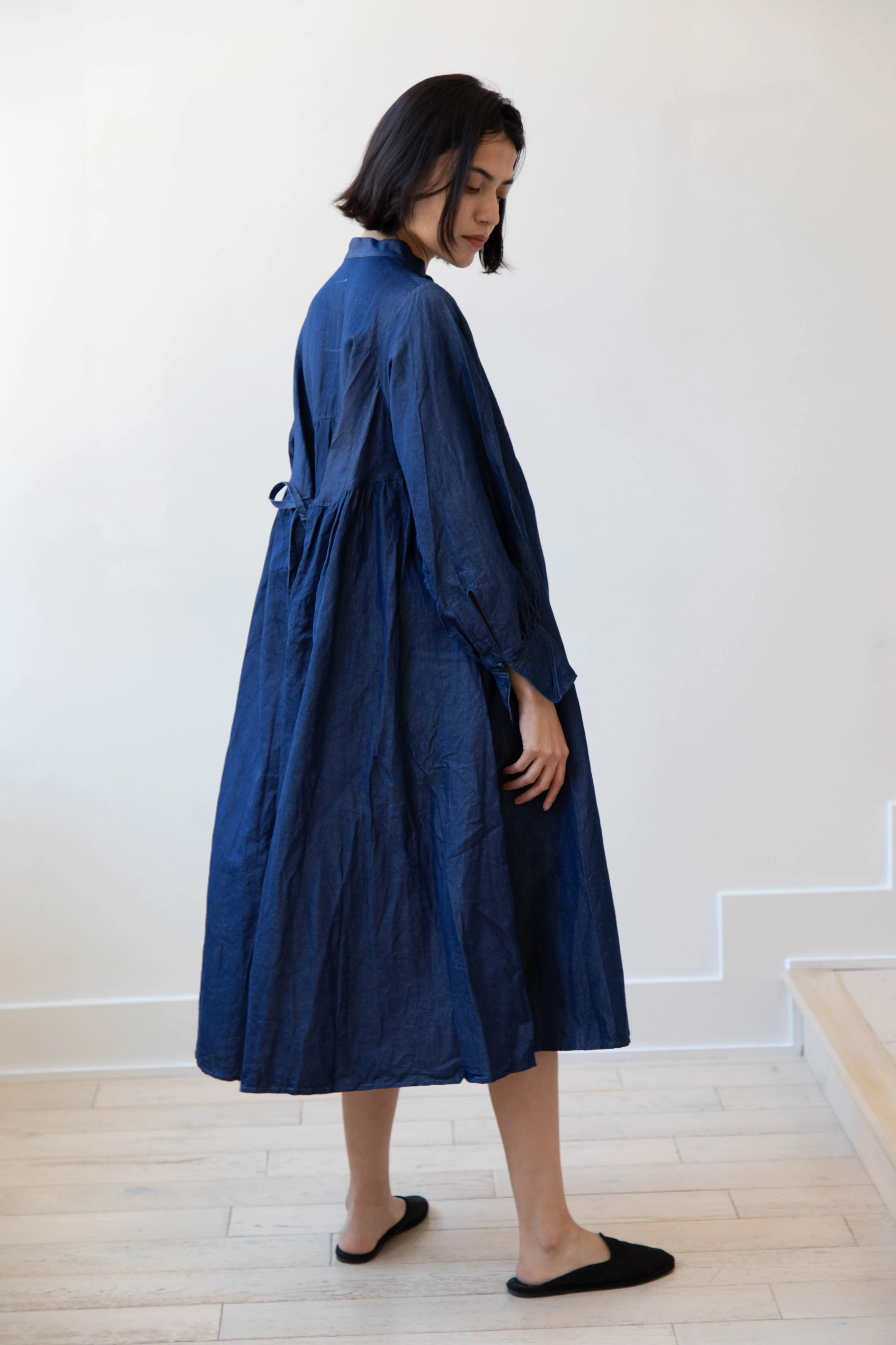 The Last Flower of the Afternoon | Indigo Shirt Dress