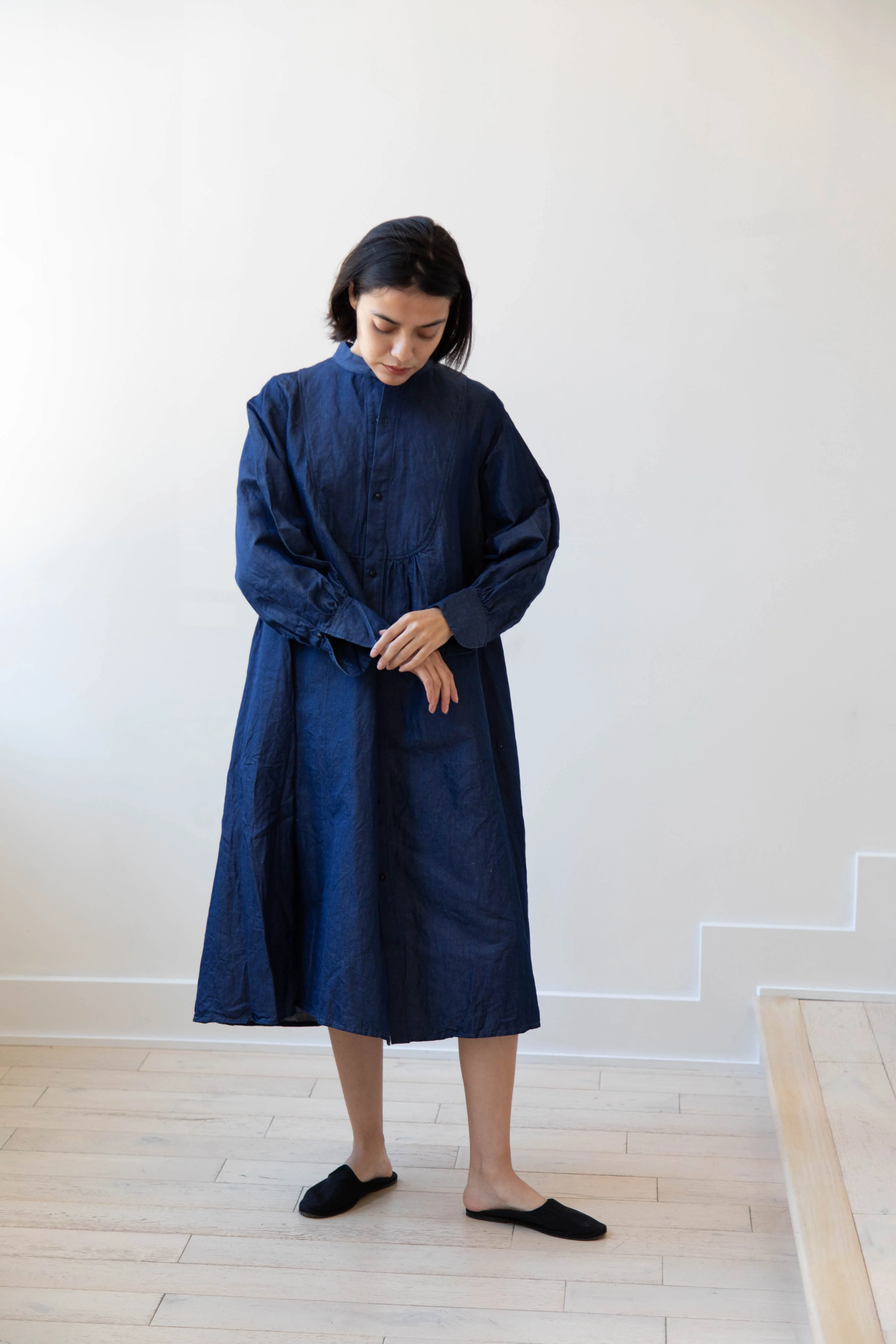 The Last Flower of the Afternoon | Indigo Shirt Dress