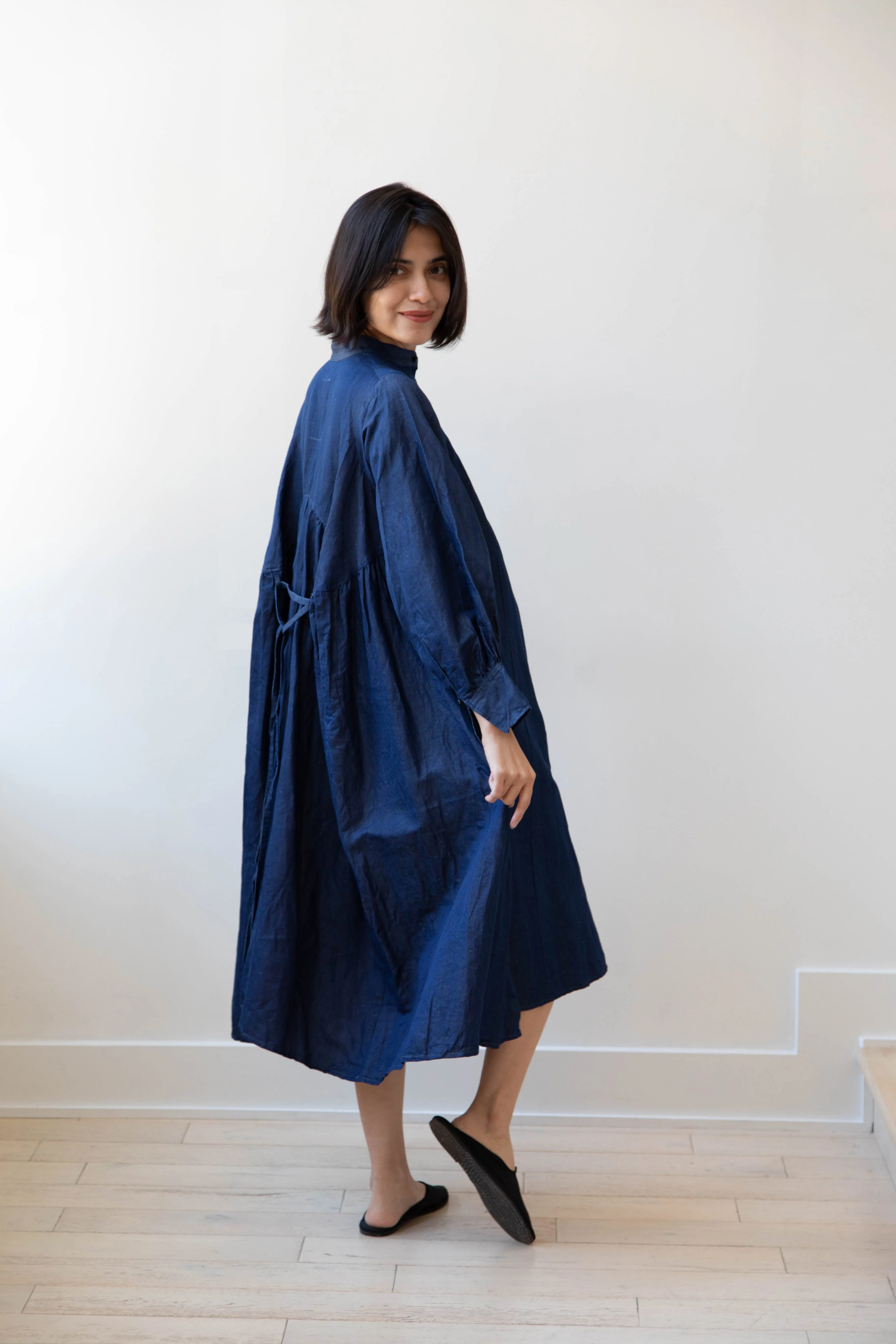 The Last Flower of the Afternoon | Indigo Shirt Dress