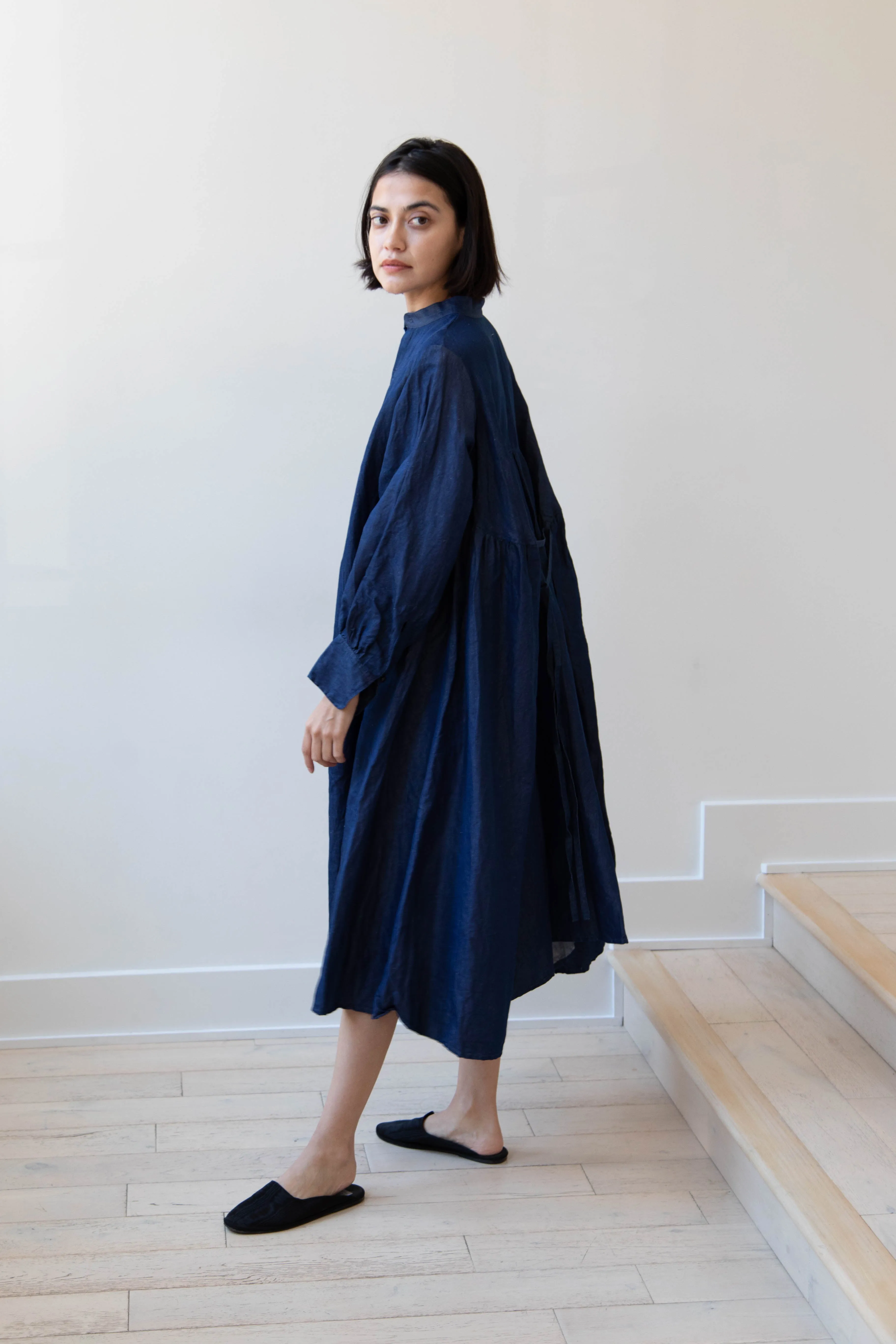 The Last Flower of the Afternoon | Indigo Shirt Dress