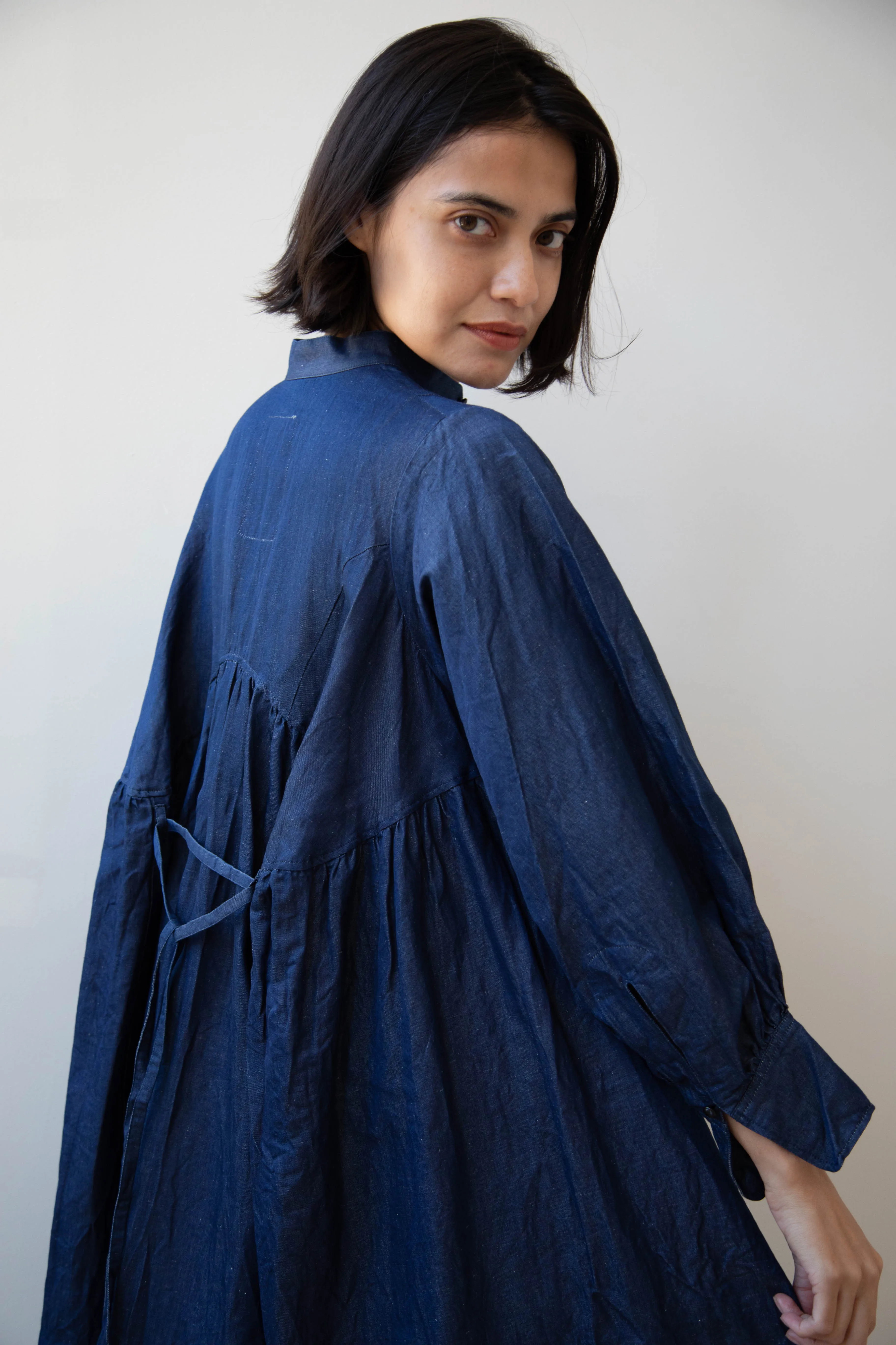The Last Flower of the Afternoon | Indigo Shirt Dress