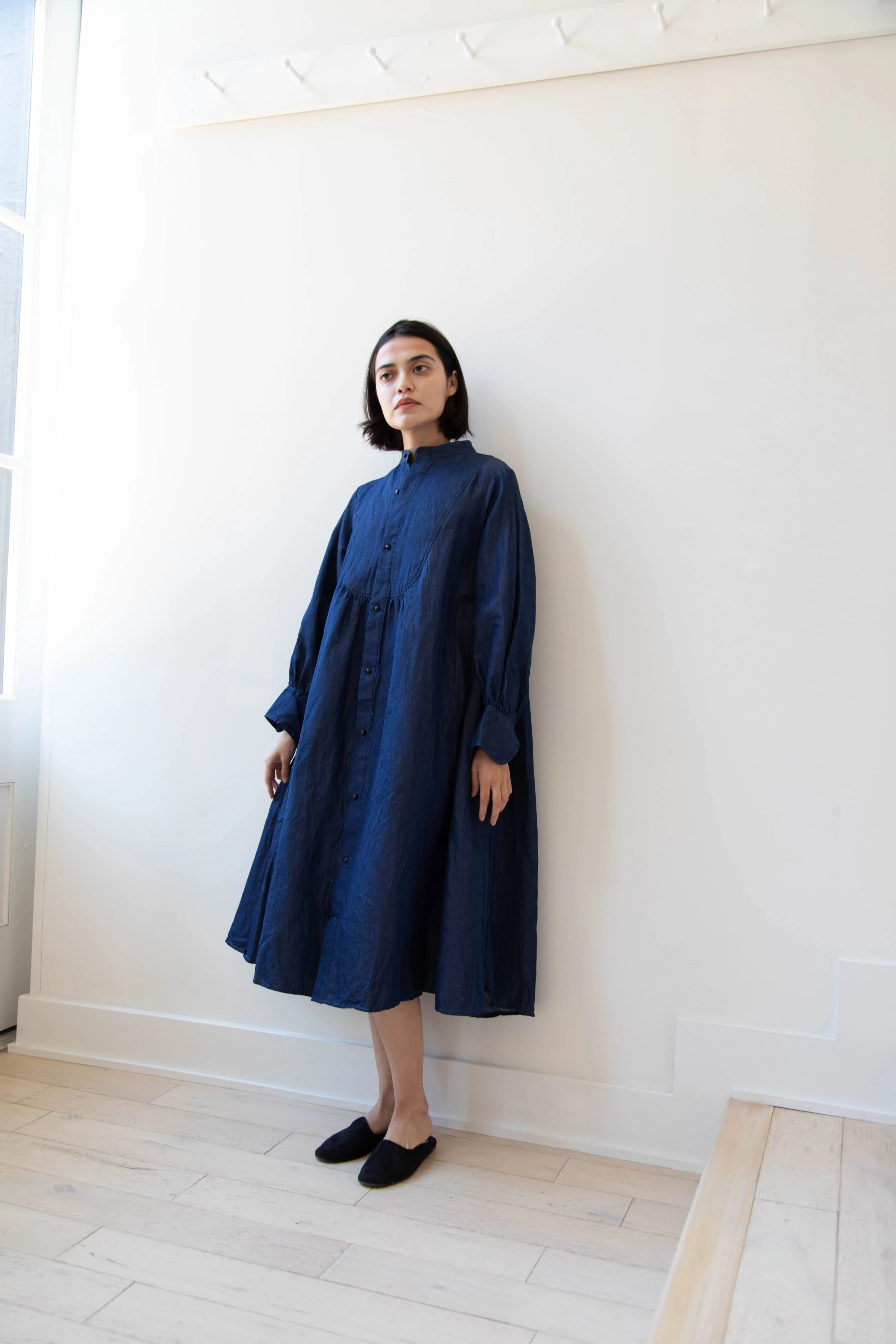 The Last Flower of the Afternoon | Indigo Shirt Dress