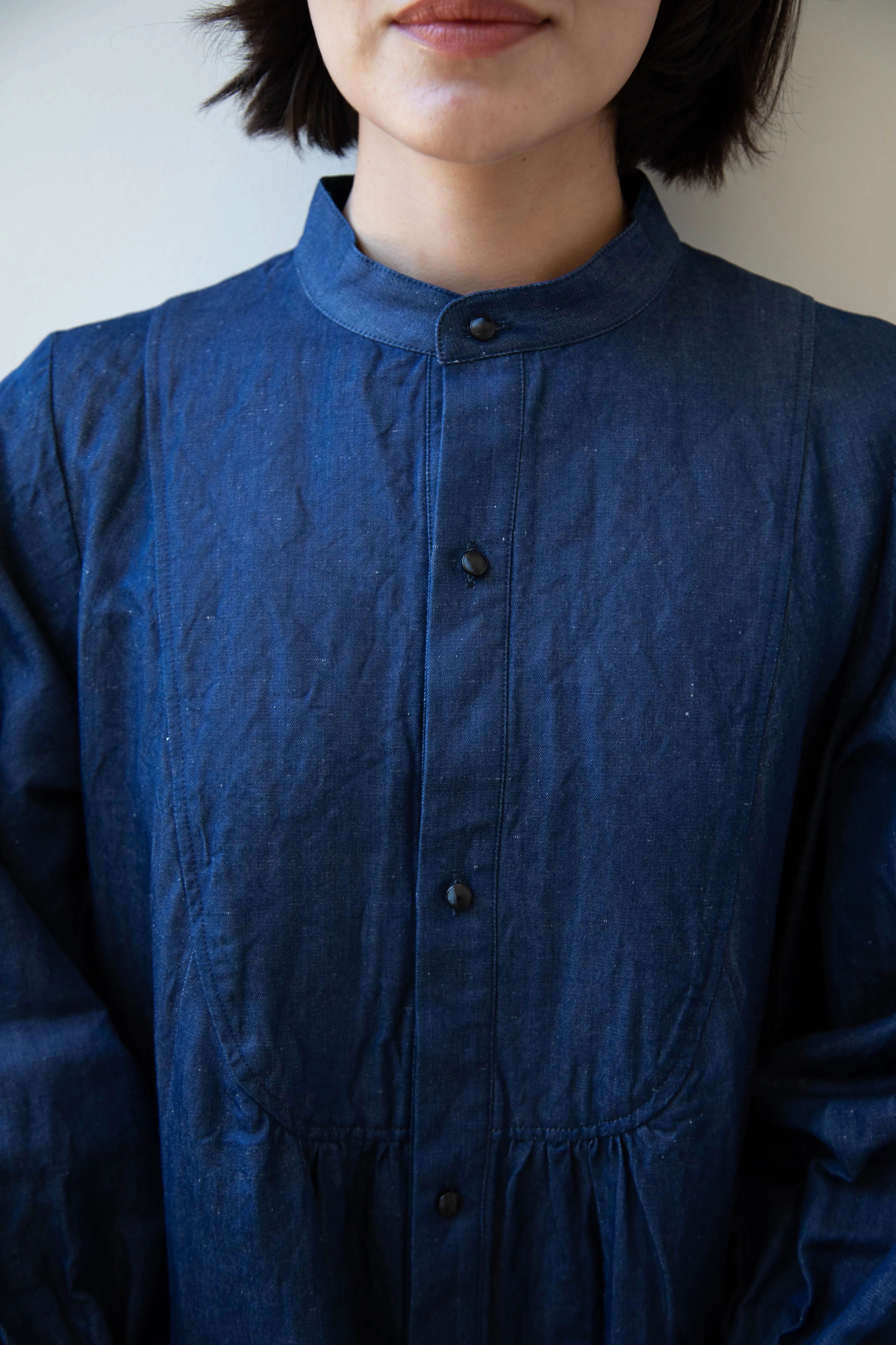 The Last Flower of the Afternoon | Indigo Shirt Dress