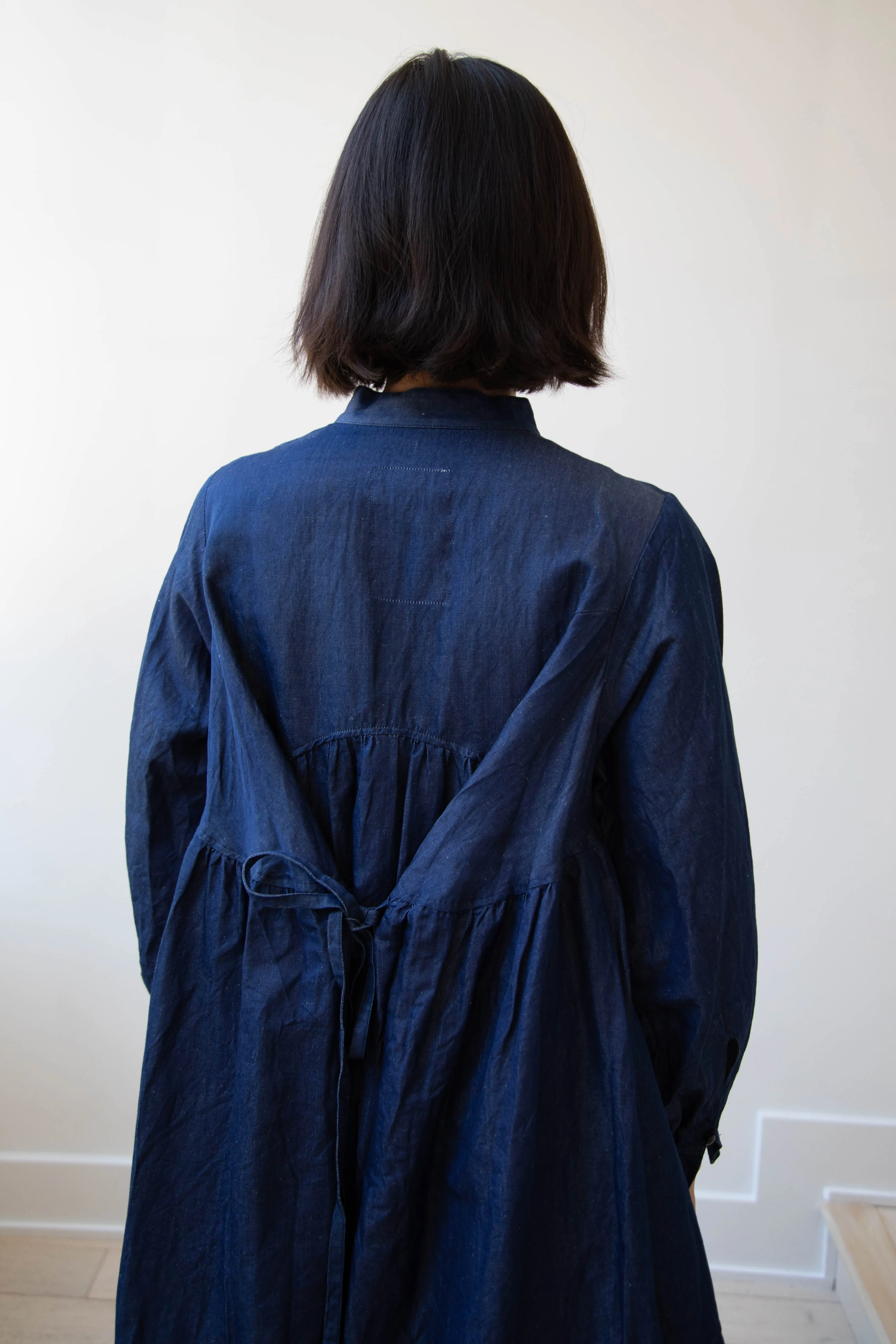The Last Flower of the Afternoon | Indigo Shirt Dress