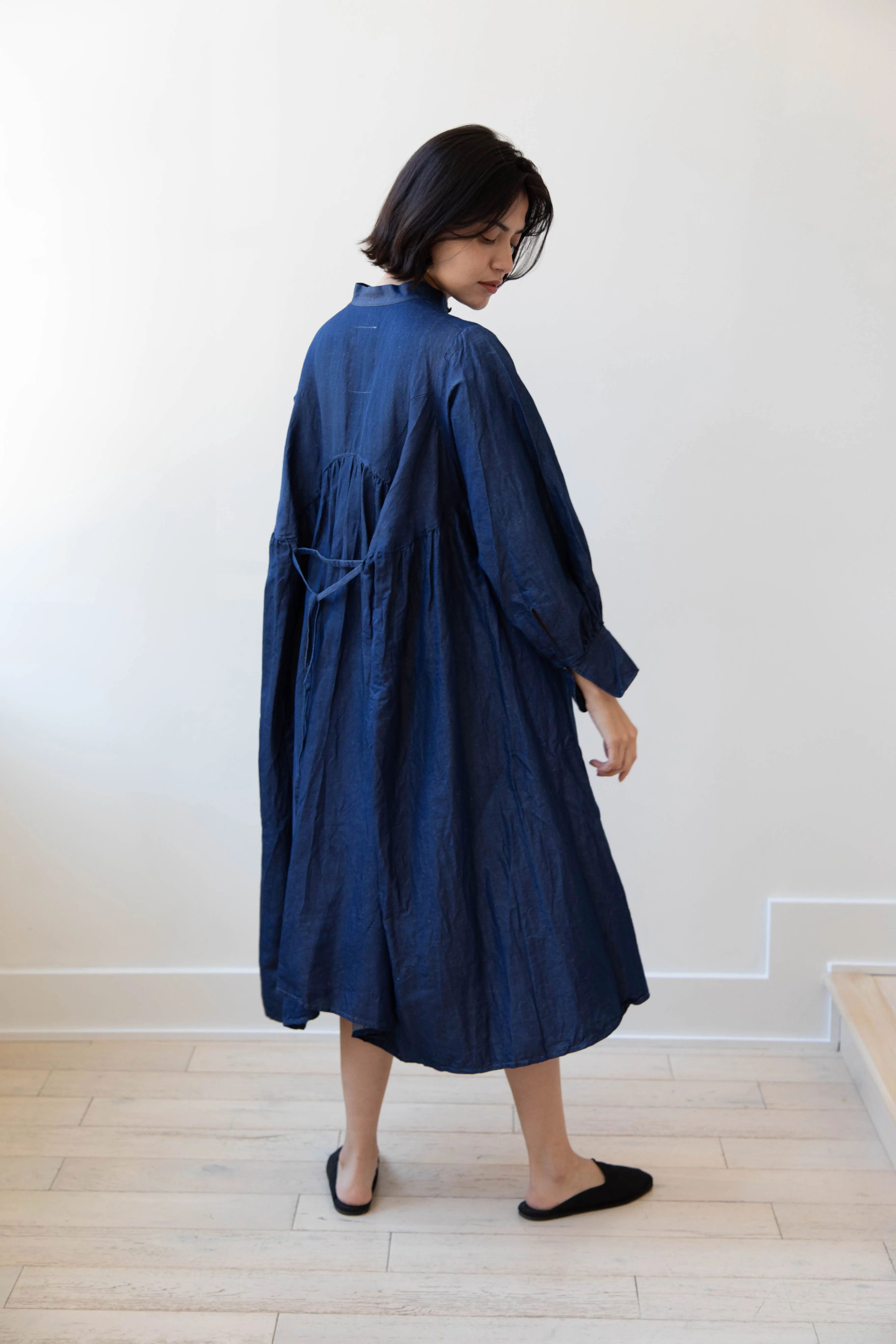 The Last Flower of the Afternoon | Indigo Shirt Dress