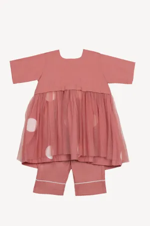 Three  I   Yoke Dress Co-Ord Dress Cotton Poplin  Soft Net  I  Shorts Cotton Poplin