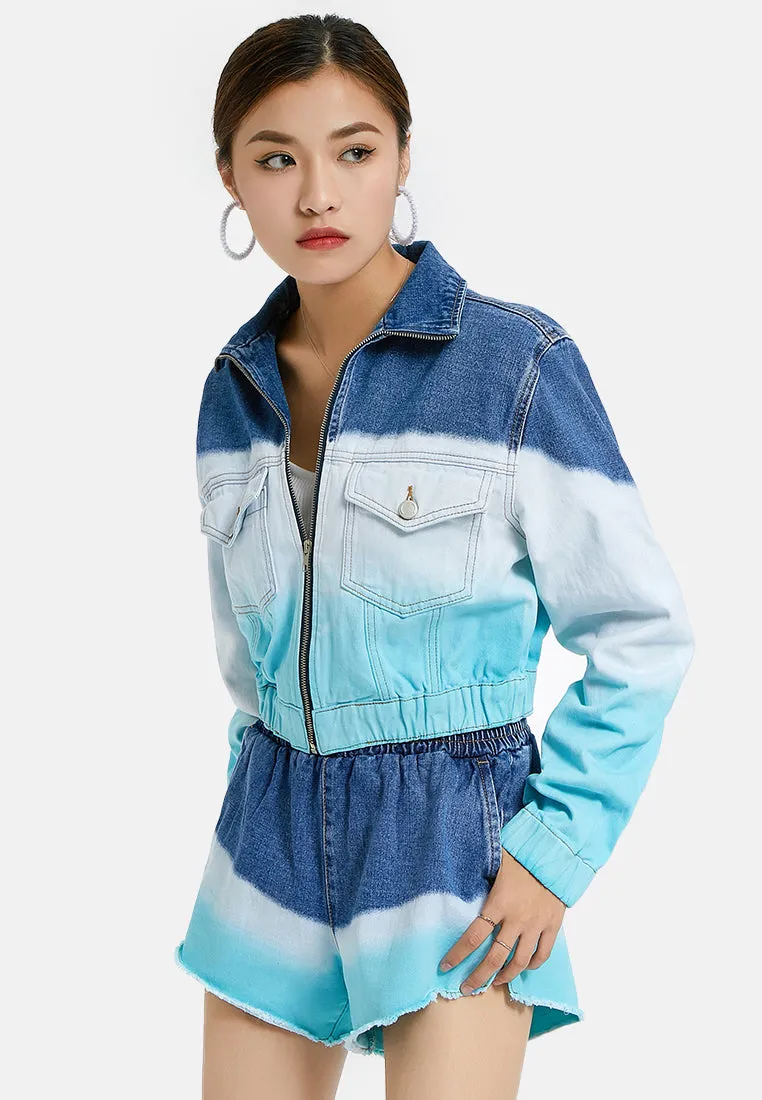 tie dye denim jacket