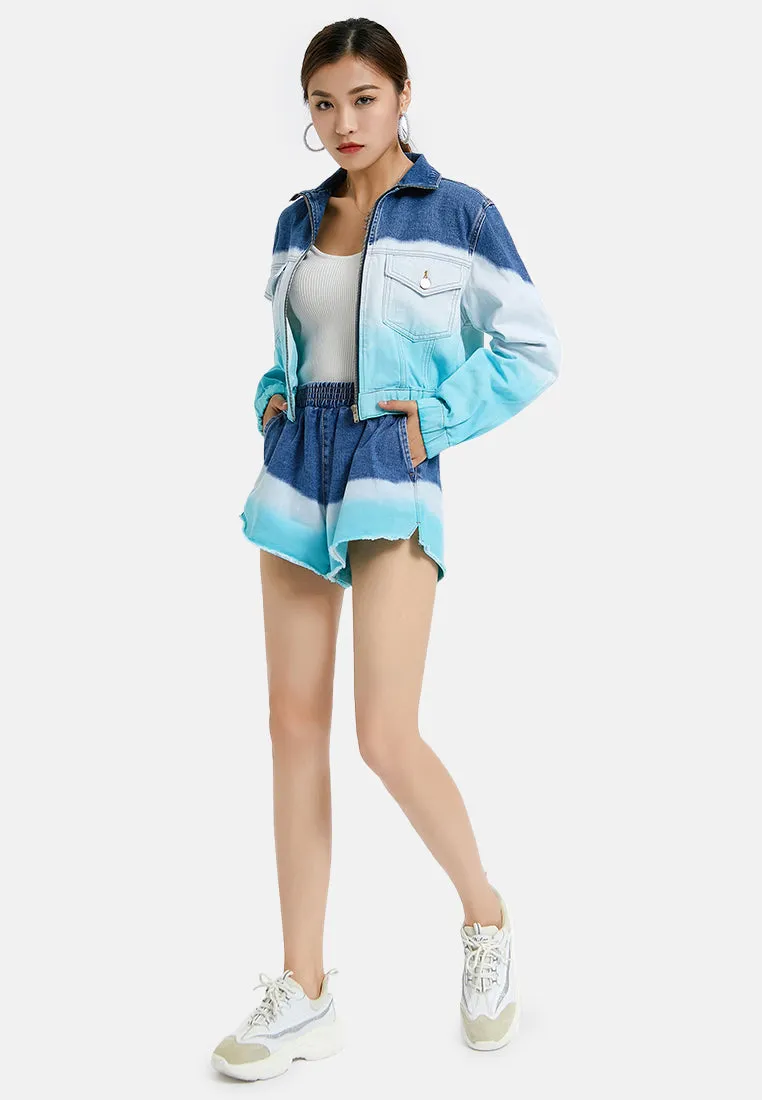 tie dye denim jacket