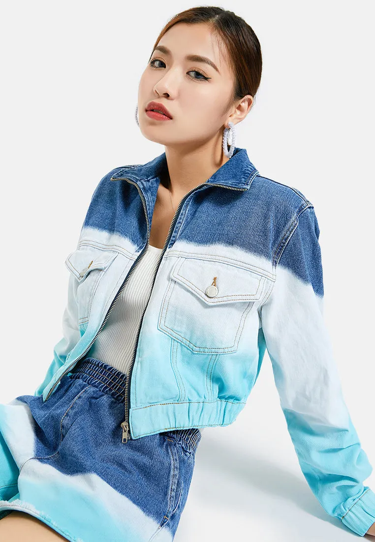 tie dye denim jacket