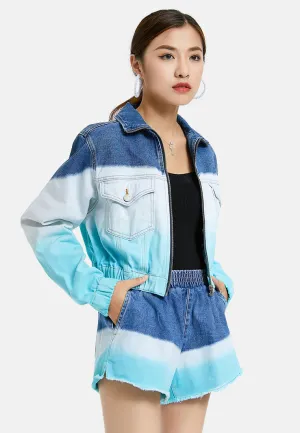 tie dye denim jacket
