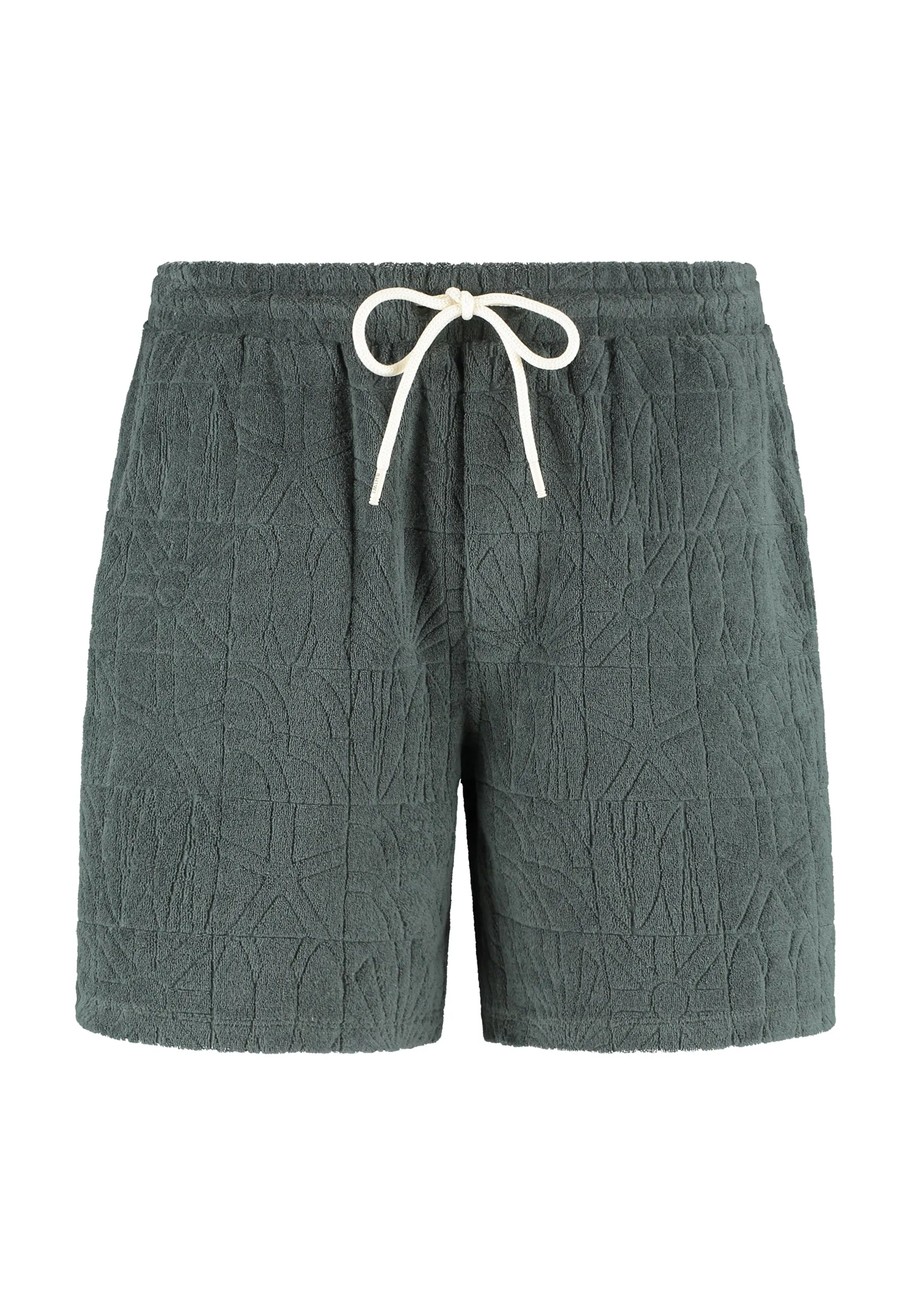 TONY toweling shorts geo sun | green smokey