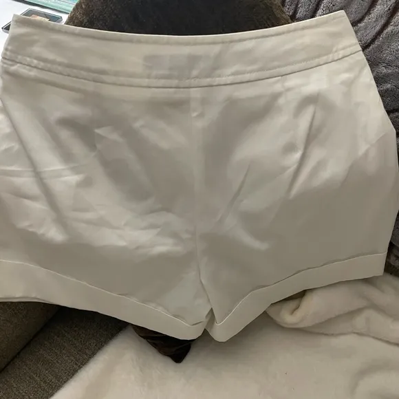 Trina Turk White Pleated Shorts