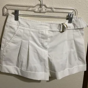 Trina Turk White Pleated Shorts
