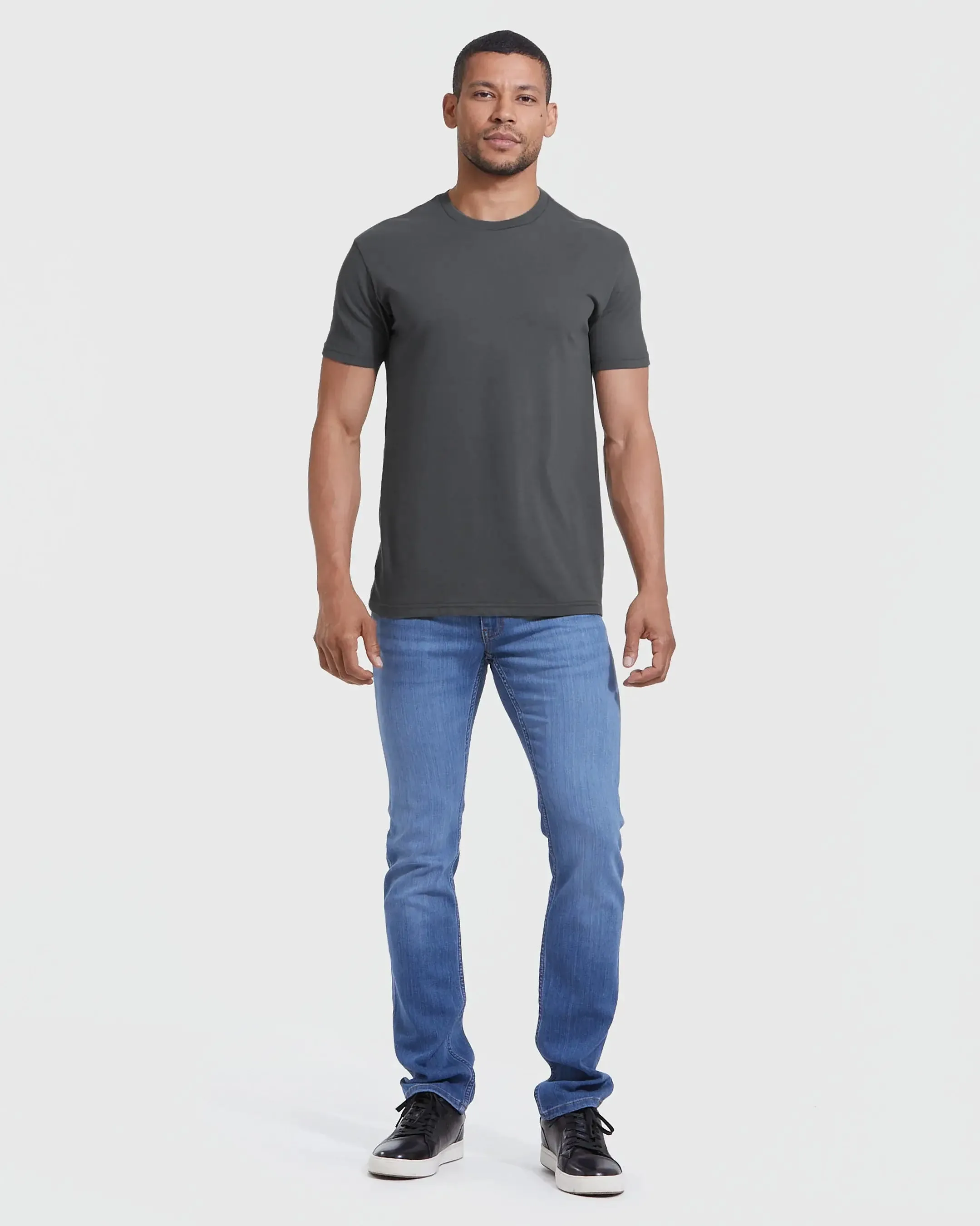 True Classic Premium Fitted Crew Neck T-Shirt - Carbon