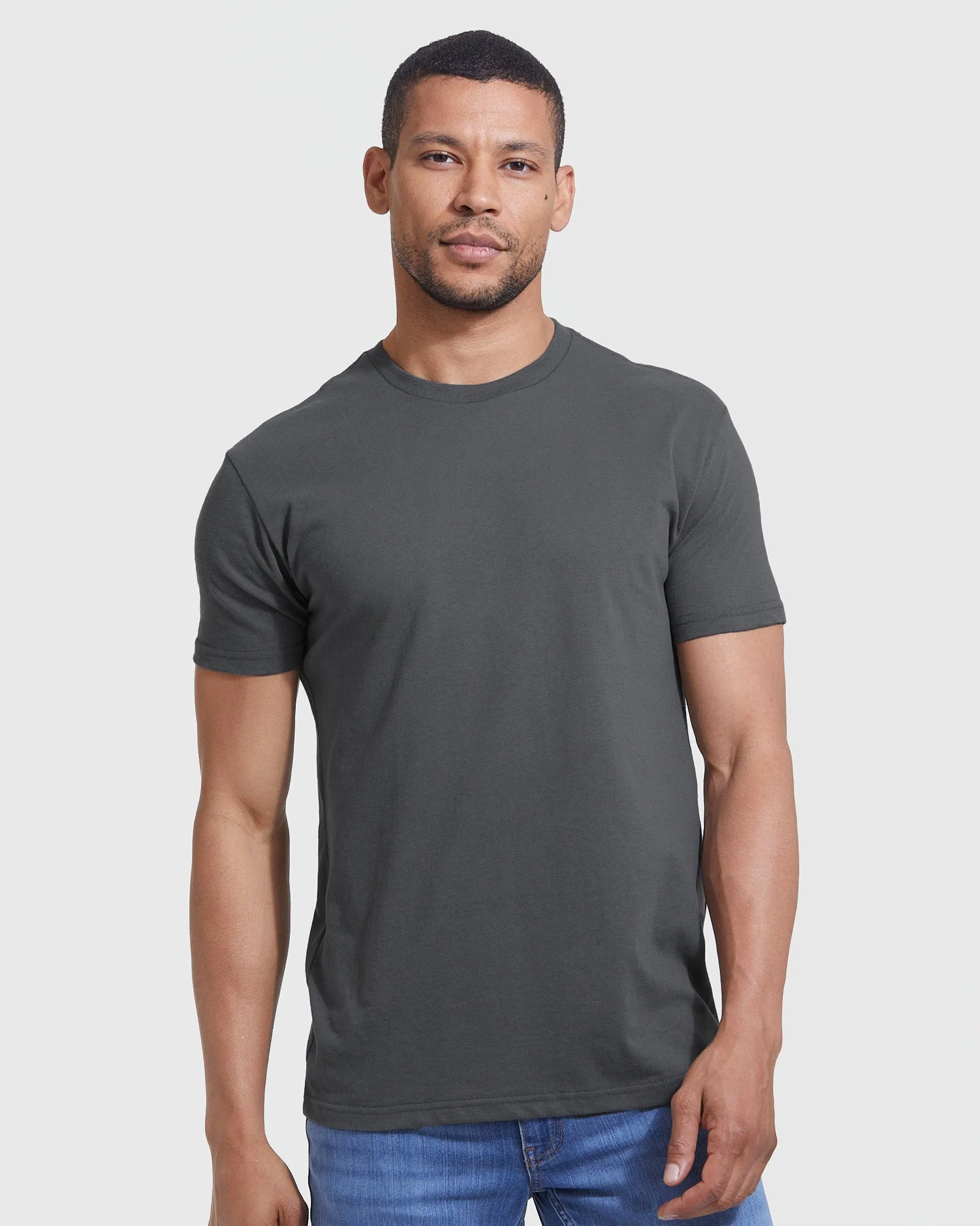 True Classic Premium Fitted Crew Neck T-Shirt - Carbon