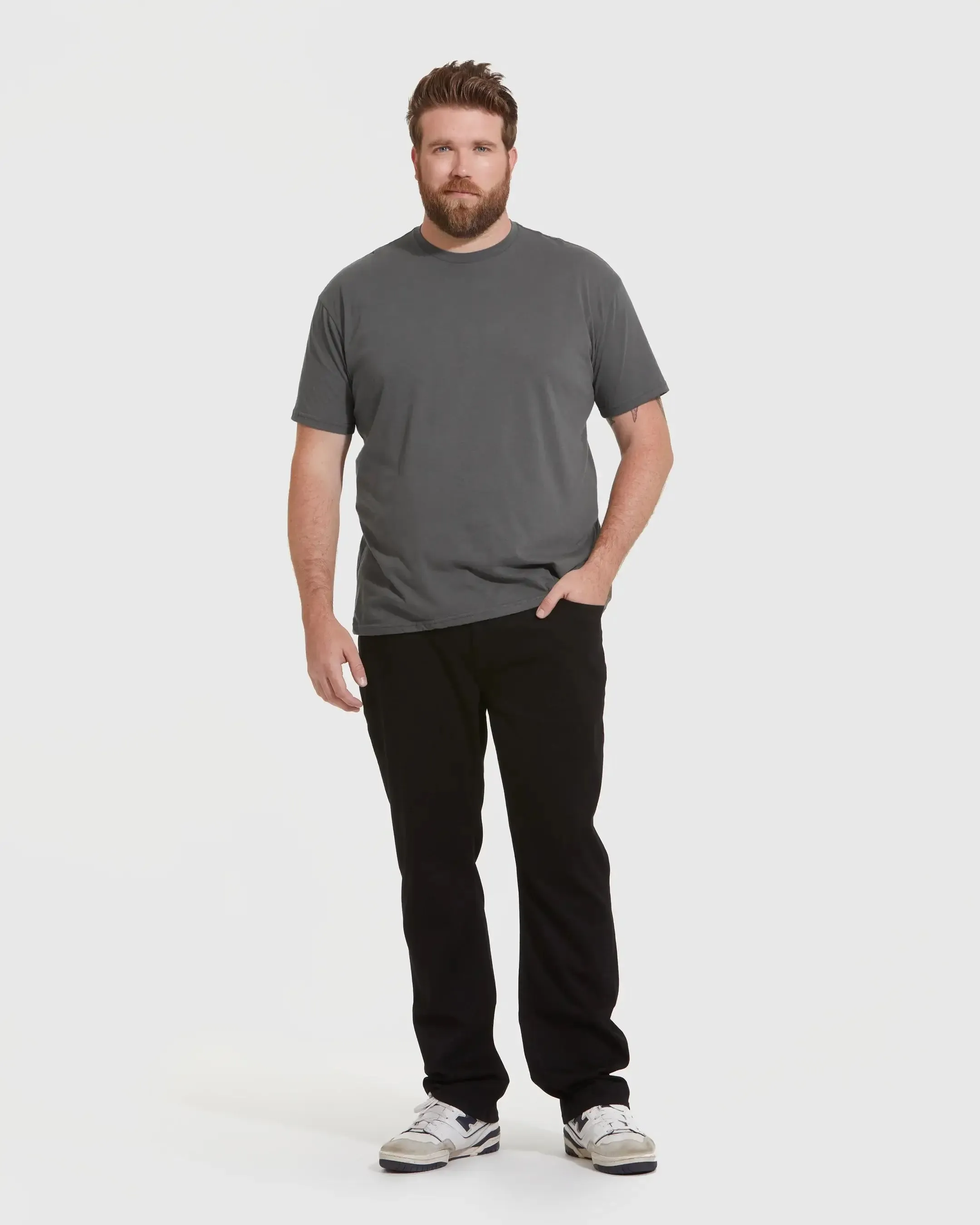 True Classic Premium Fitted Crew Neck T-Shirt - Carbon