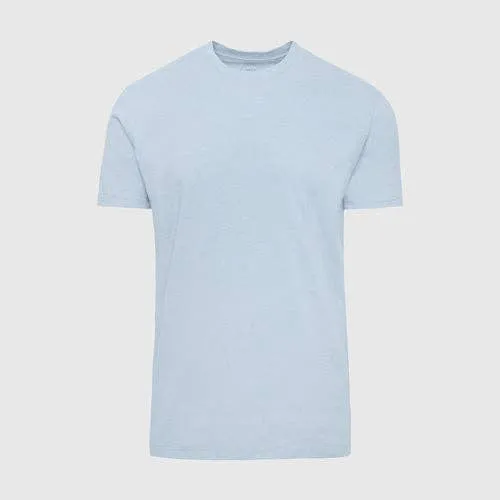 True Classic Premium Fitted Crew Neck T-Shirt - Heather Pale Blue