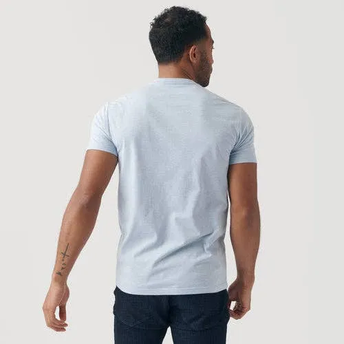 True Classic Premium Fitted Crew Neck T-Shirt - Heather Pale Blue