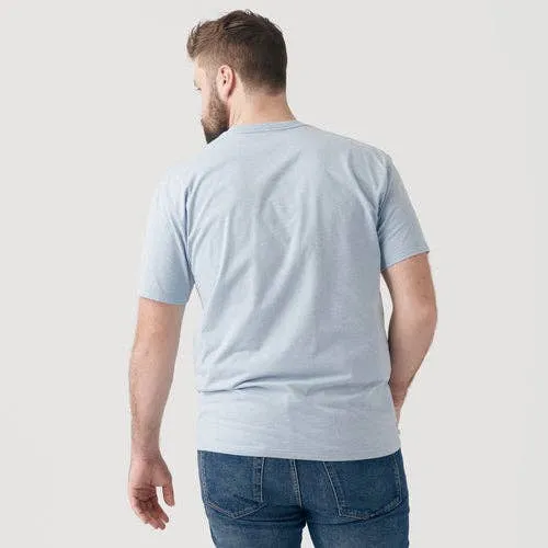 True Classic Premium Fitted Crew Neck T-Shirt - Heather Pale Blue