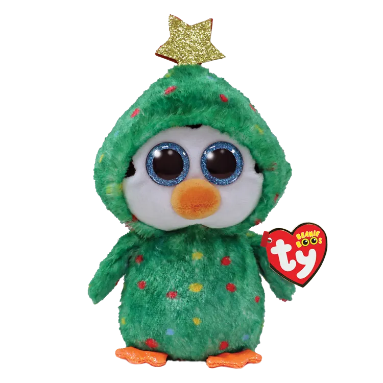 Ty Noel the Penguin Green Tree Beanie Boo