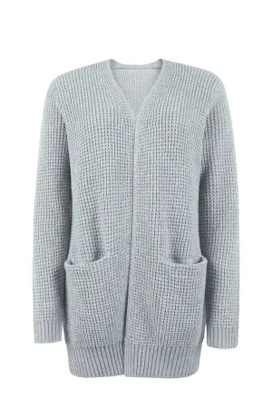 Uliana - elegant long women's v-neck cardigan