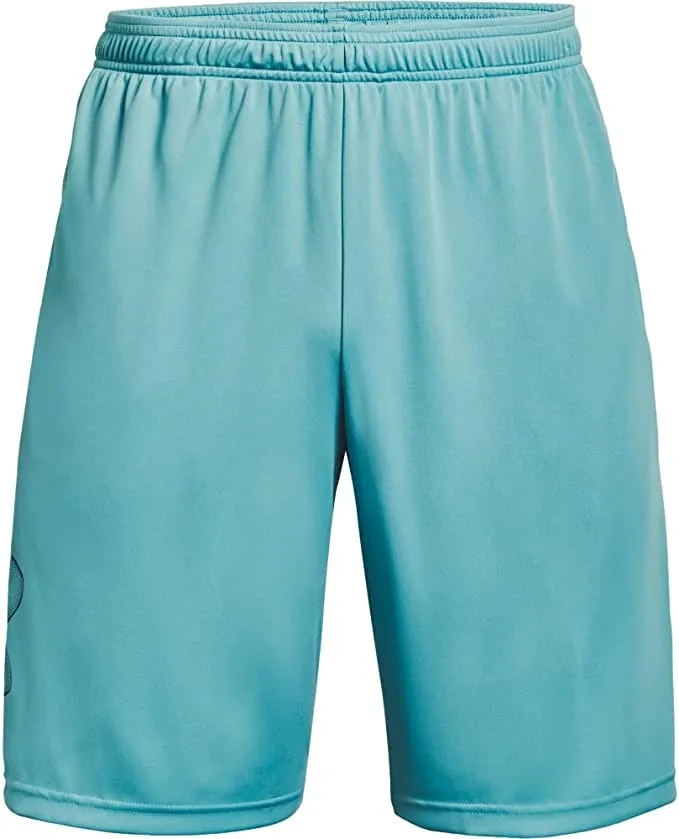 Under Armour Men's Standard Tech Graphic Shorts, Cosmos (476)/Dark Cyan, Small