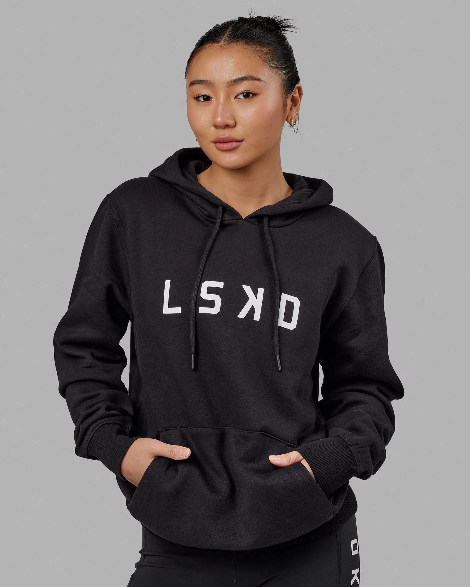 Unisex Structure Hoodie - Black-White