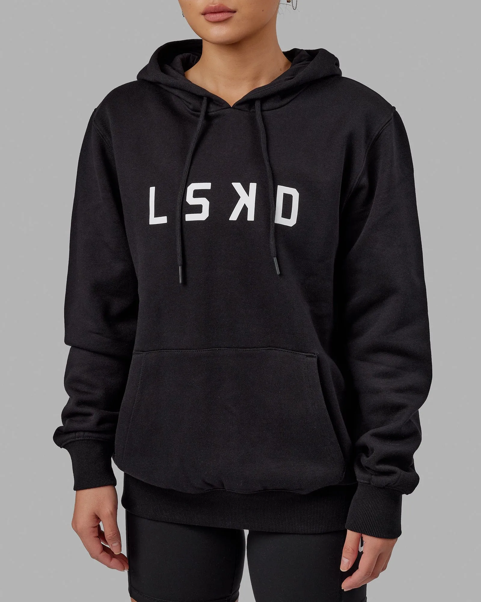Unisex Structure Hoodie - Black-White