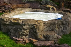 Universal Rocks Semi In-Ground Spa - Earth