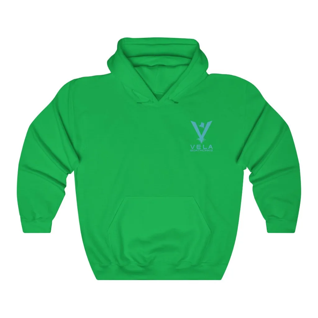 Vela Teal Logo Unisex Heavy Blend™ Hooded Sweatshirt