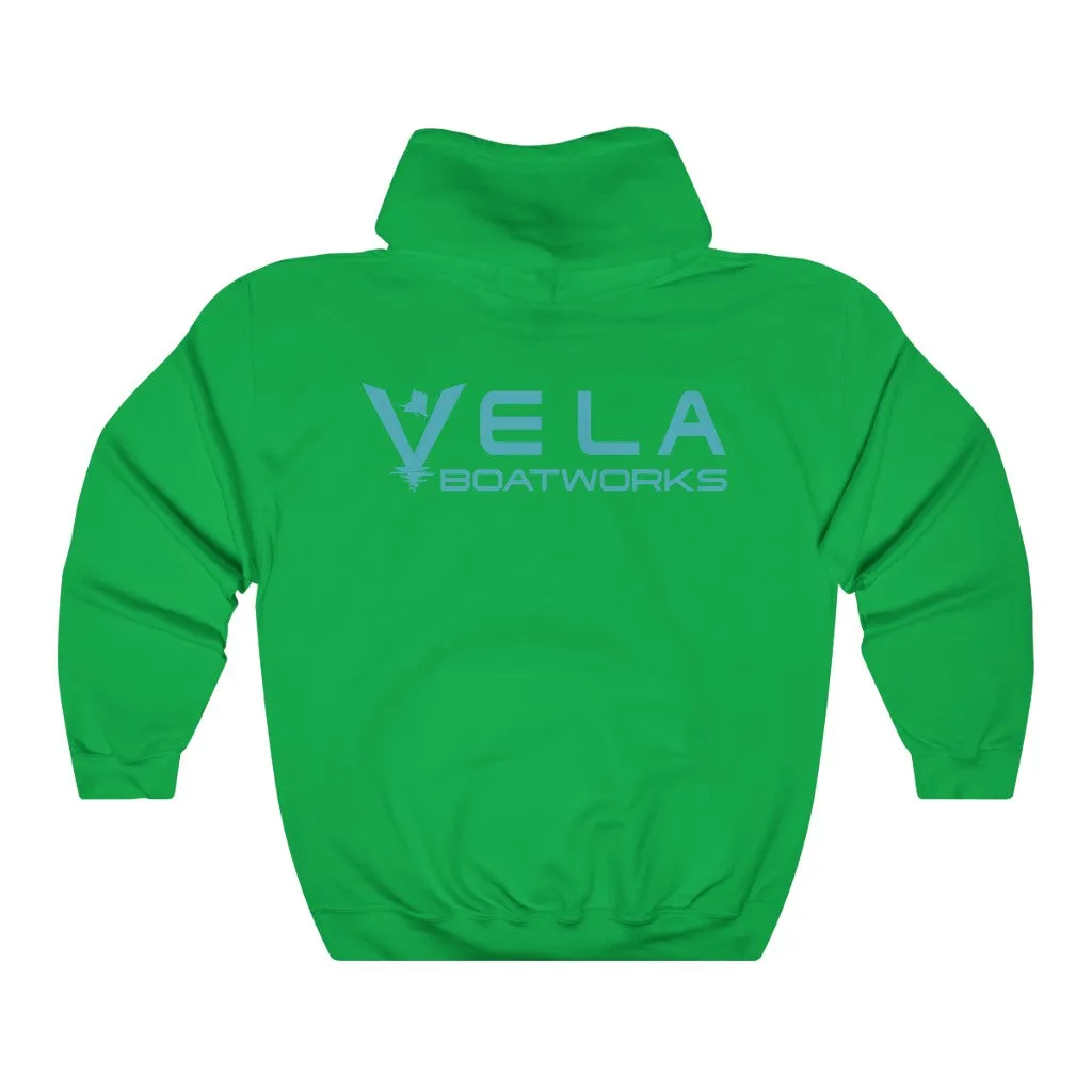 Vela Teal Logo Unisex Heavy Blend™ Hooded Sweatshirt