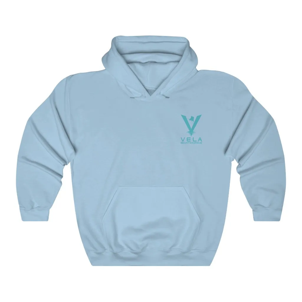 Vela Teal Logo Unisex Heavy Blend™ Hooded Sweatshirt