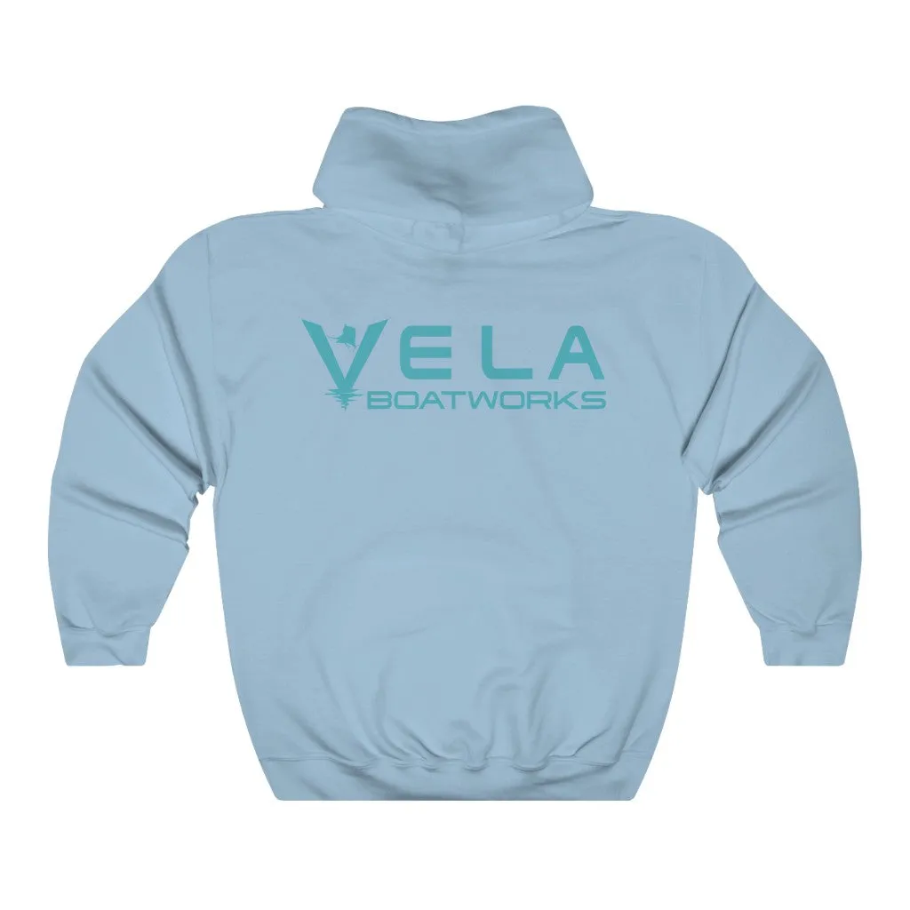 Vela Teal Logo Unisex Heavy Blend™ Hooded Sweatshirt