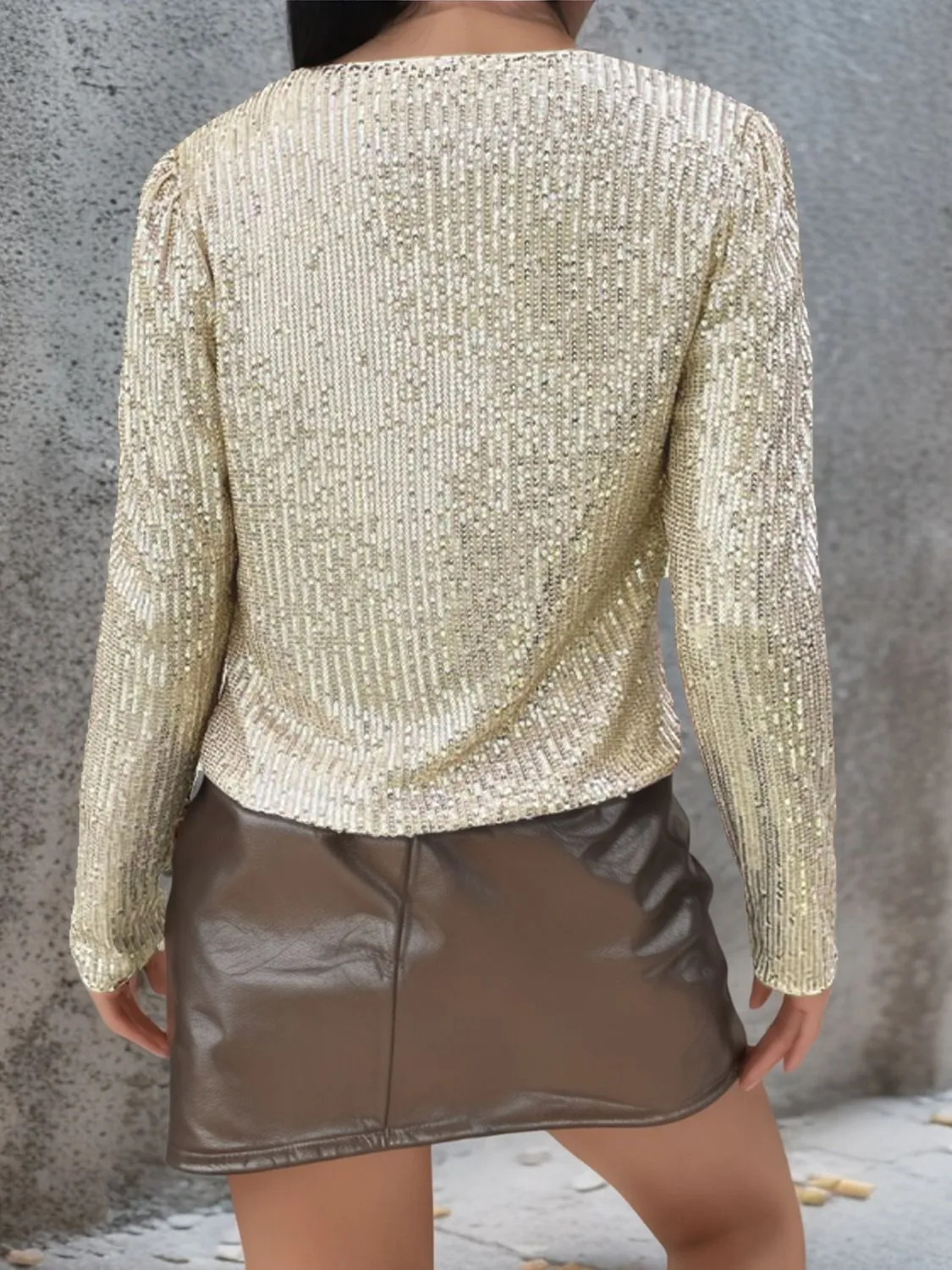 Victoria Sequin Open Front Cropped Jacket | Poundton | 10 Colors