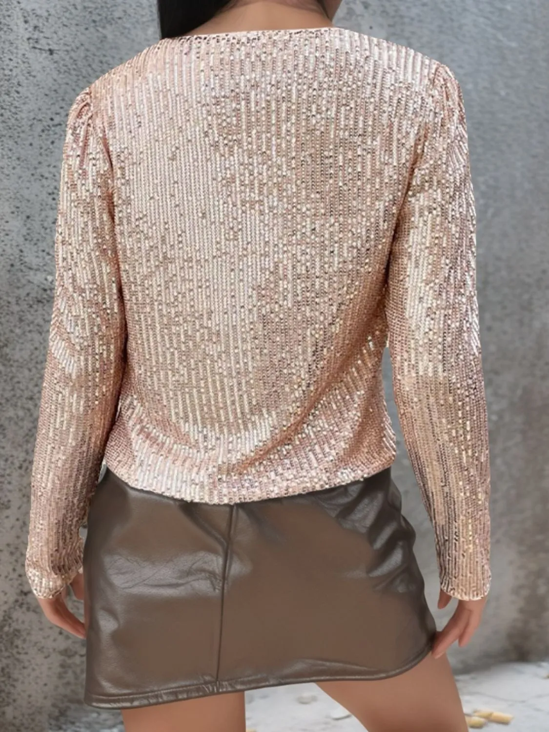Victoria Sequin Open Front Cropped Jacket | Poundton | 10 Colors