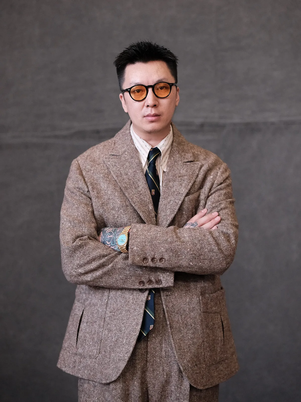 Vintage Retro Tweed Blazer