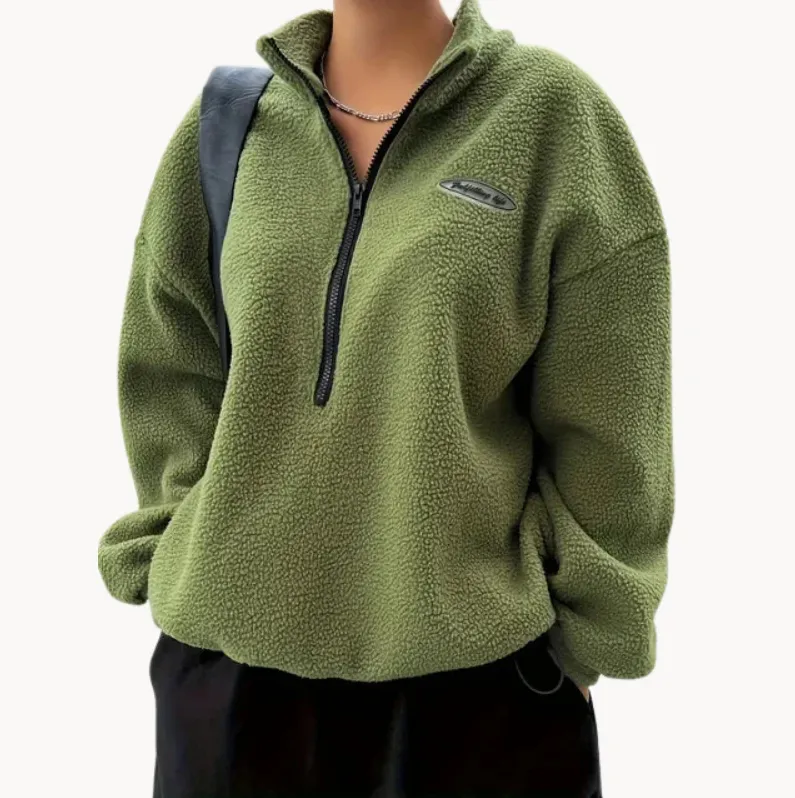 Walburga Women's Versatile Zip-Up Jumper