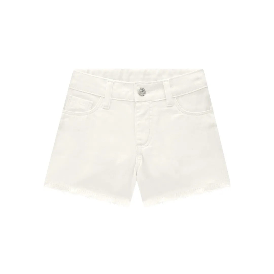 White jean shorts