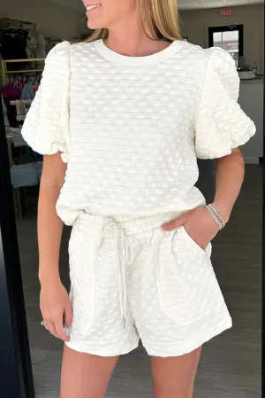 White Texture Checkered Outfit RTS