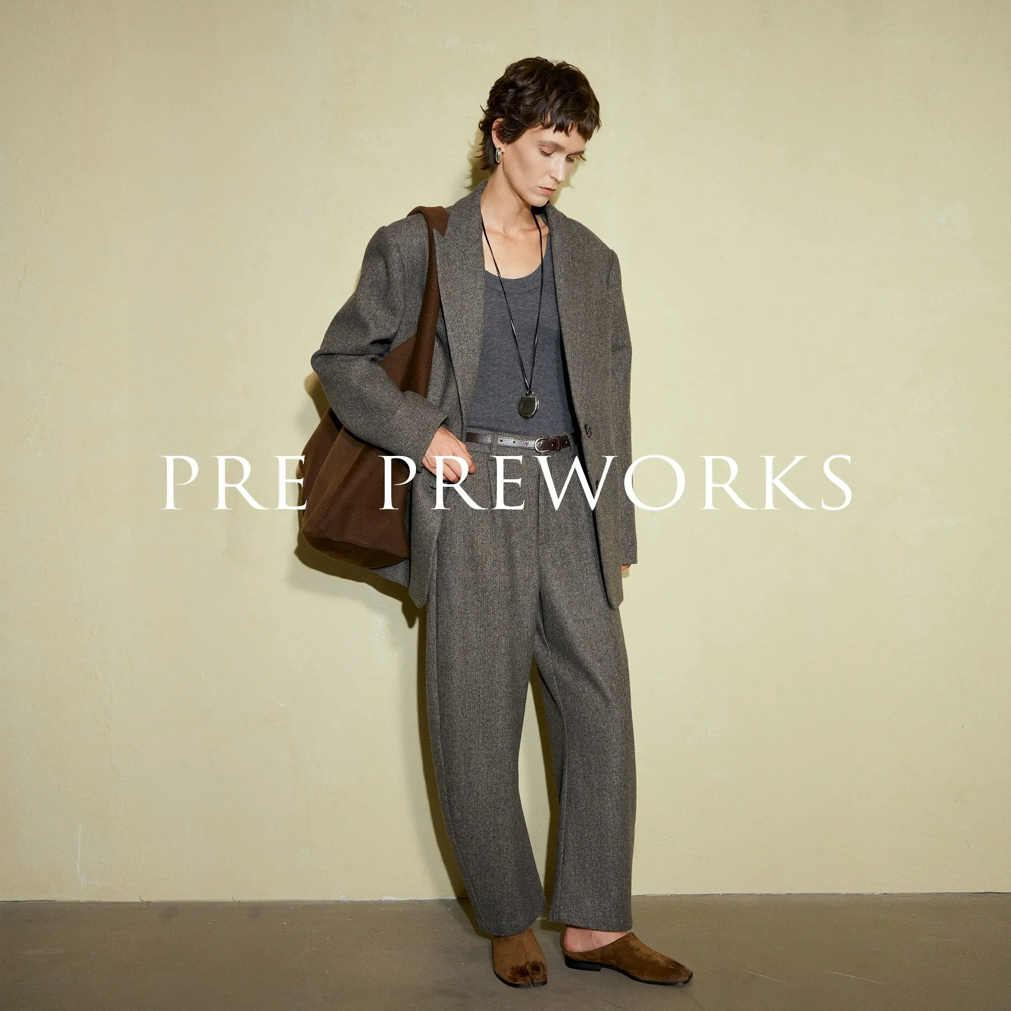 Wide-Shoulder Wool Suit Jacket