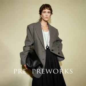 Wide-Shoulder Wool Suit Jacket