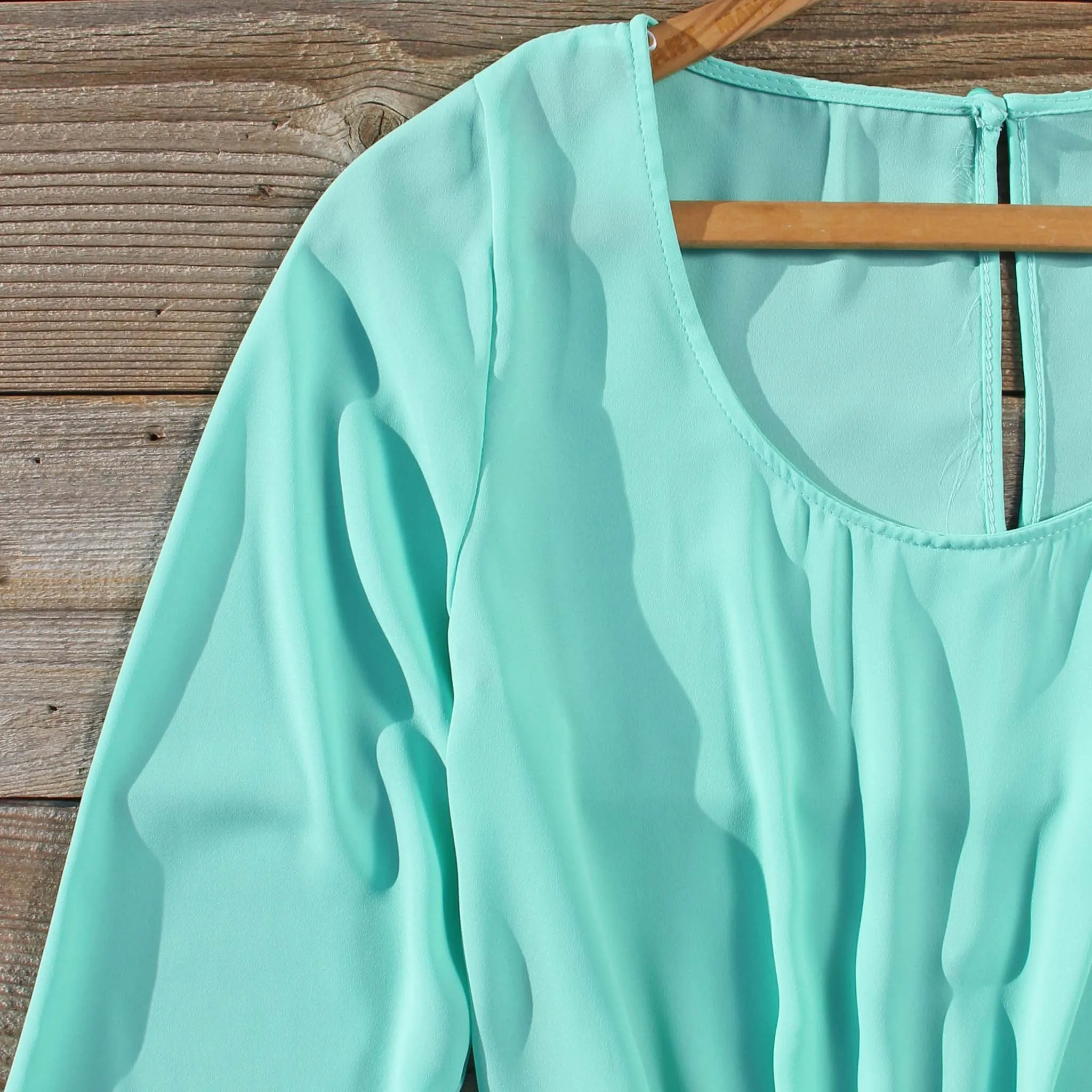 Wintertide Lace Romper in Mint