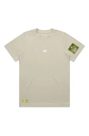 WOLFPACK UNLTD WOMEN'S "BOLD STATEMENT"  PREMIUM HEAVYWEIGHT TEE S/S | BUTTER BEIGE