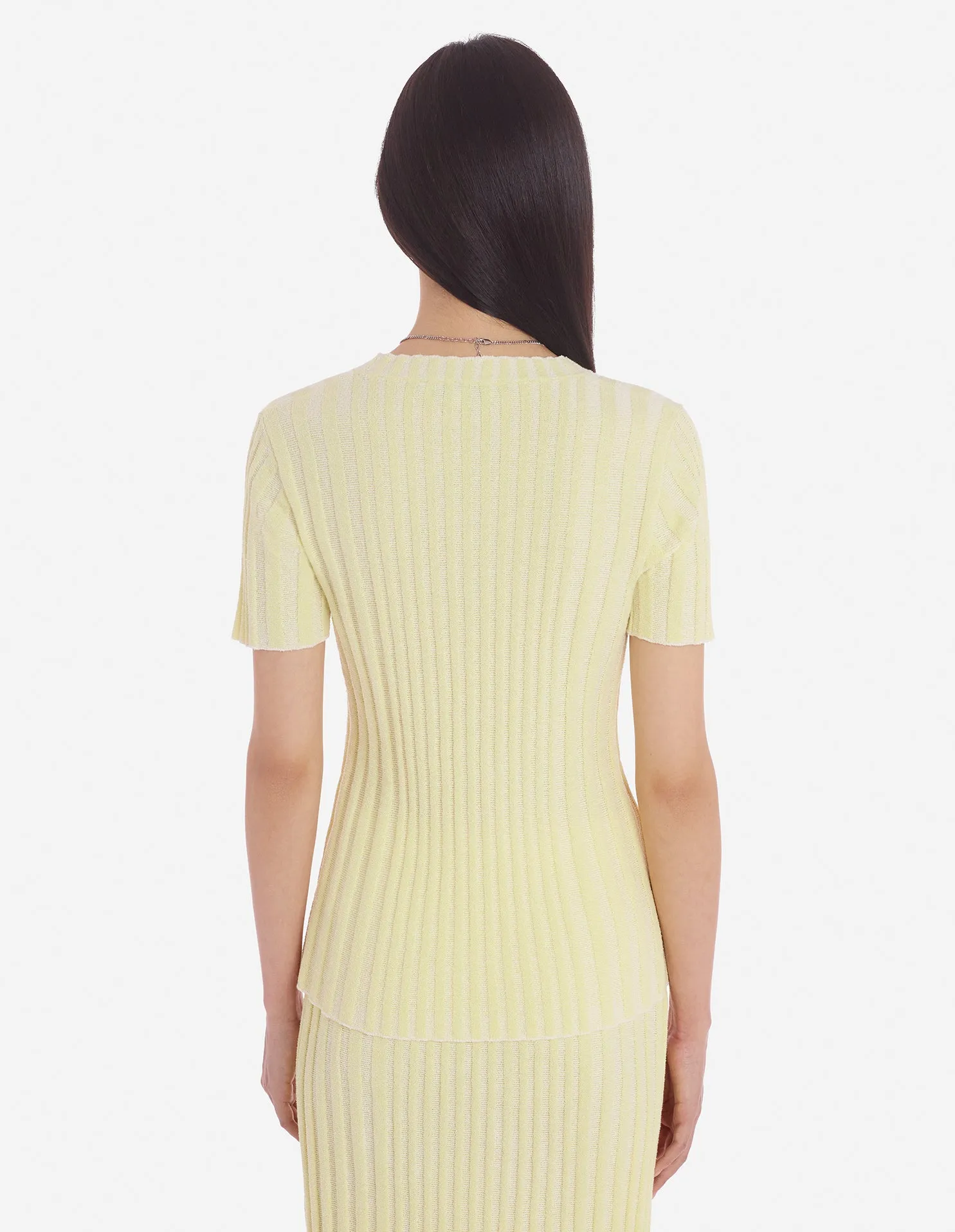 Women's Baby Fox Patch Cropped Sleeve Ribbed Jumper Lemonade
