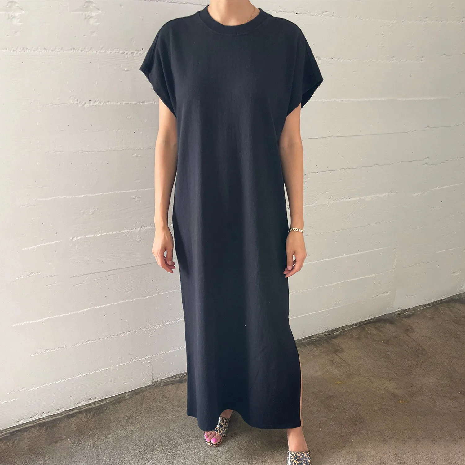 Womens Cotton Jeanne Dress - Black