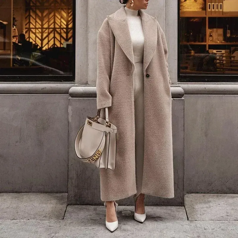 Women's Oversized Lapel Trench Coat | Long