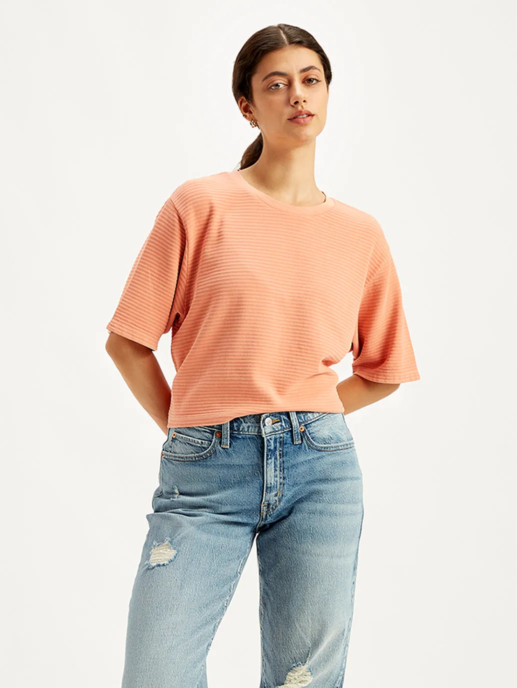 Women's Textured Relaxed Fit T-Shirt
