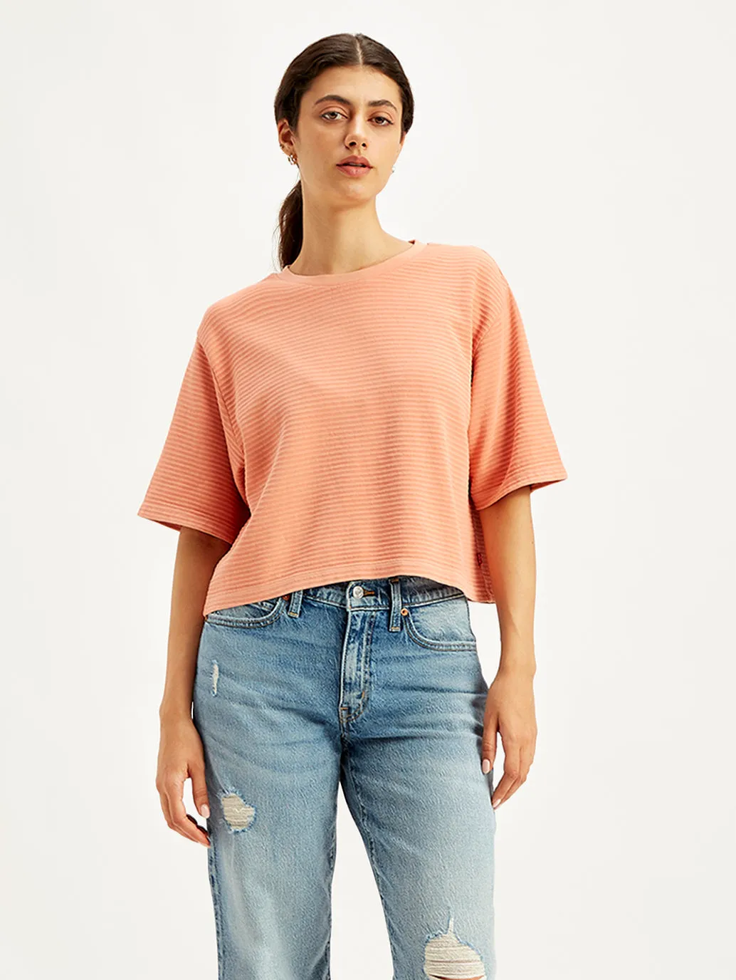 Women's Textured Relaxed Fit T-Shirt