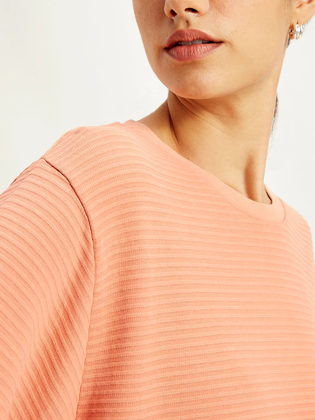 Women's Textured Relaxed Fit T-Shirt